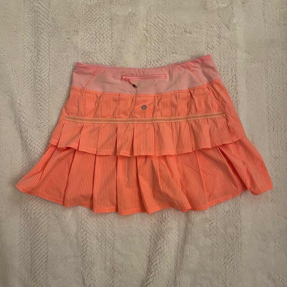 Lululemon Athletica Pink and Orange Mini Skort